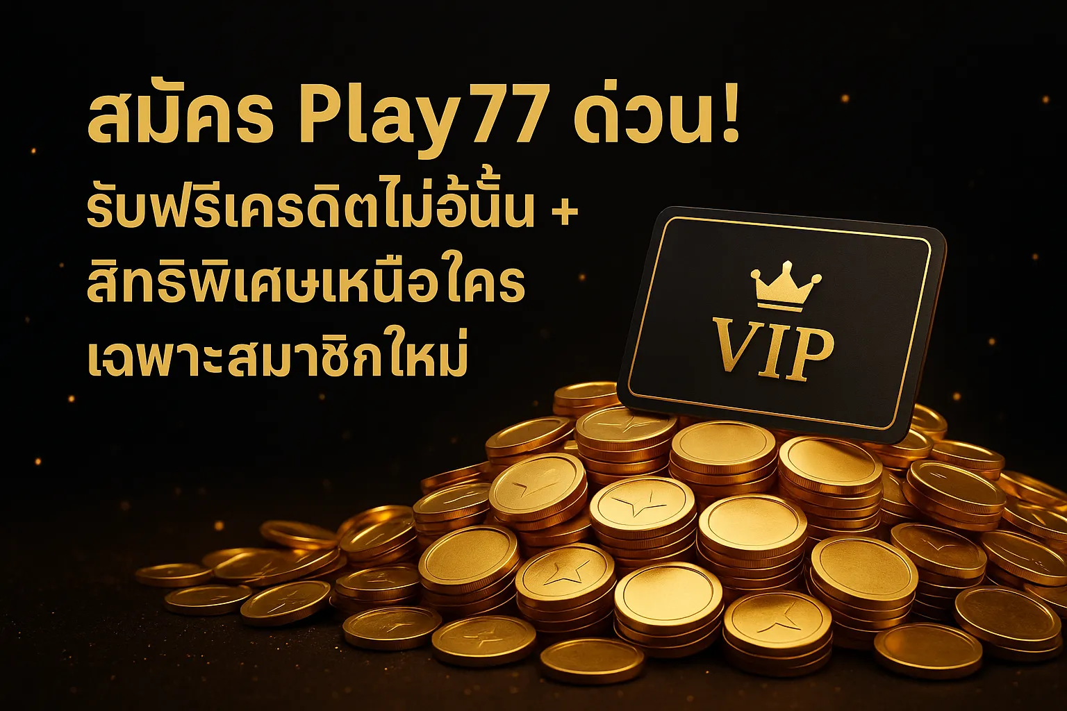 สมัครสมาชิก Play77 รับฟรีเครดิต พร้อมสิทธิพิเศษเหนือใครเเบบวีไอพี
