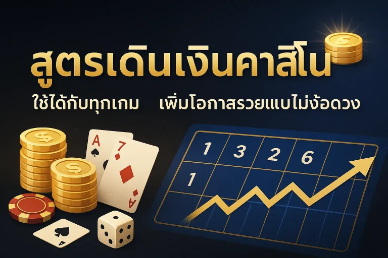 สูตรเดินเงินคาสิโน ใช้ได้กับทุกเกม เพิ่มโอกาสรวยแบบไม่ง้อดวง